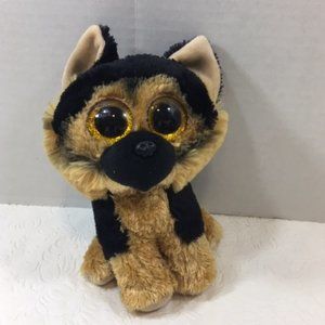 TY Beanie Boo "Spirit" German Shepherd Gold Glitter Eyes 2020 TySilk No Tags 6"
